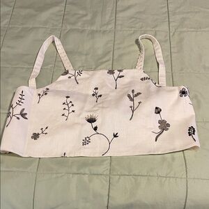 Zara Cream Floral Crop Top